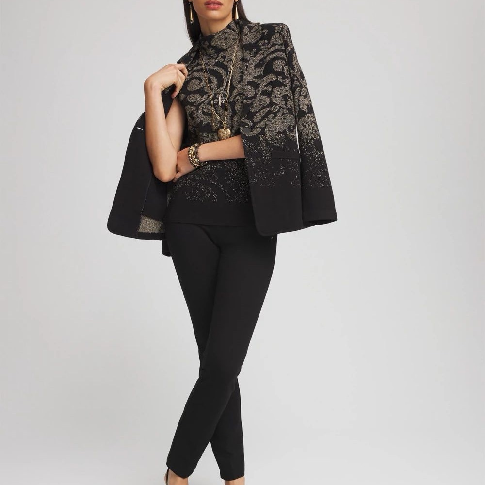 CHiCO’S Jacquard Mockneck Sweater Tank - Picture 4 of 5